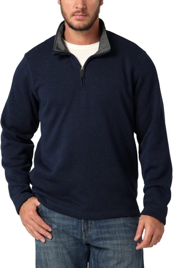 mens Long Sleeve Fleece Quarter-zip