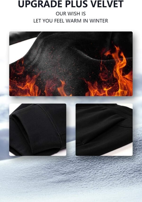 Mens' Fleece Joggers Pants with Deep Pockets in Loose-fit Style