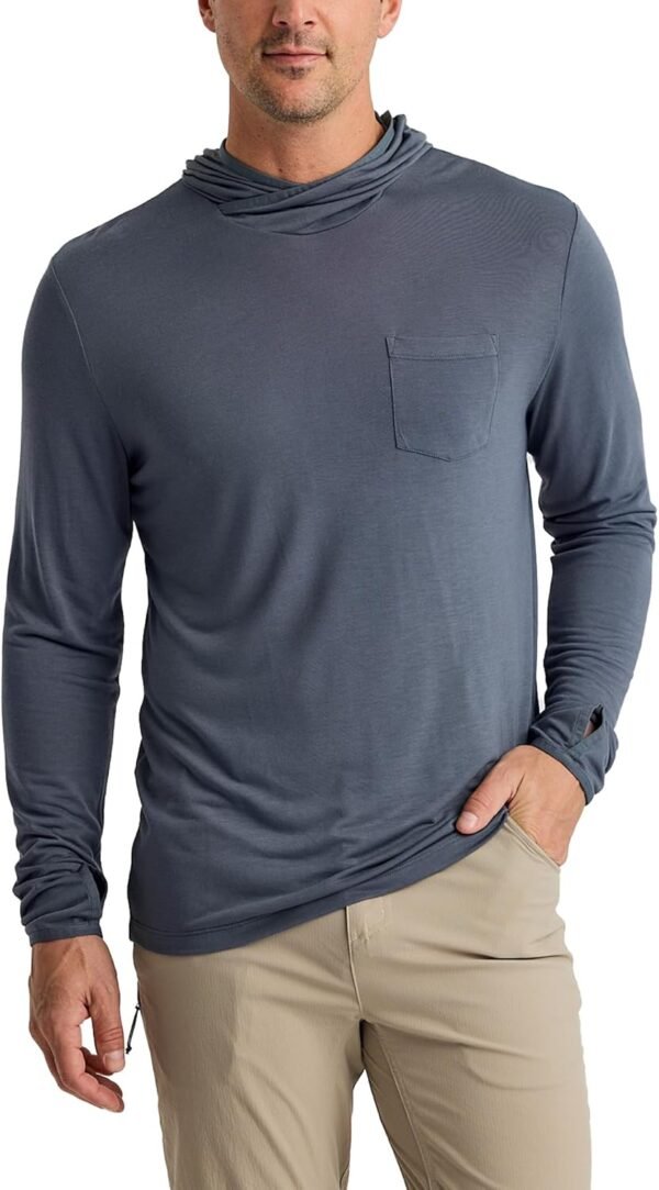 Men's Lightweight Hoodie - UPF 20+ Sun Protection Hoodie for Men - Breathable Long Sleeve Sun Shirt for Fishing