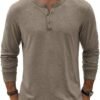 811CZs4Rr0L._AC_SL1500 Men's Henley T-Shirt Long Sleeve Casual Lightweight Pullover Shirts Soft Stretch Basic Tees Fall Tops