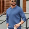 812v0JUwtTL._AC_SL1500 Mens Sweaters Polos Long Sleeve V Neck Knit Polo Lightweight Casual Pullover Sweater