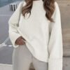 Women's Oversized Sweaters 2025 Long Sleeve Fuzzy Knit Casual Chunky Pullover Sweater Fall Outfits Clothes