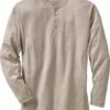 Men’s Henley Long Sleeve Casual Fit Shirt
