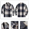 Men's Flannel Shirts Casual Button Down Plaid Shirt Jacket Long Sleeve Fleece Shacket with Pockets