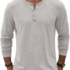 81BbmMWg5dL._AC_SL1500 Men's Henley T-Shirt Long Sleeve Casual Lightweight Pullover Shirts Soft Stretch Basic Tees Fall Tops