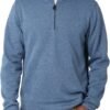 mens Long Sleeve Fleece Quarter-zip
