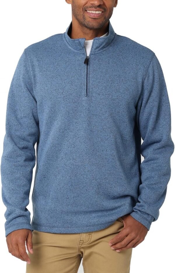 mens Long Sleeve Fleece Quarter-zip