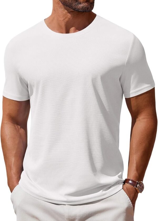81Dgq6J7kTL._AC_SL1500 Men's T Shirt Short Sleeve Crew Neck T-Shirt Casual Summer Classic Basic Tee Shirts
