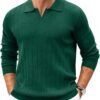 81IryjtLMML._AC_SL1500 Mens Sweaters Polos Long Sleeve V Neck Knit Polo Lightweight Casual Pullover Sweater