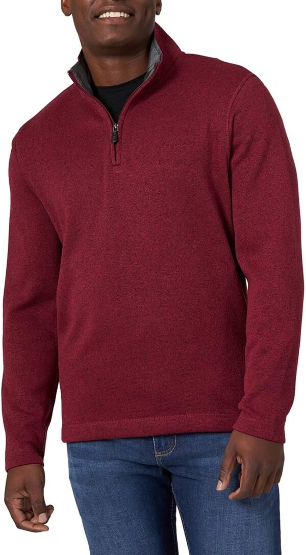 mens Long Sleeve Fleece Quarter-zip