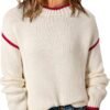 Womens Sweaters Crewneck Long Sleeve Knit Pullover Sweater Casual Fall Tops for Women 2025
