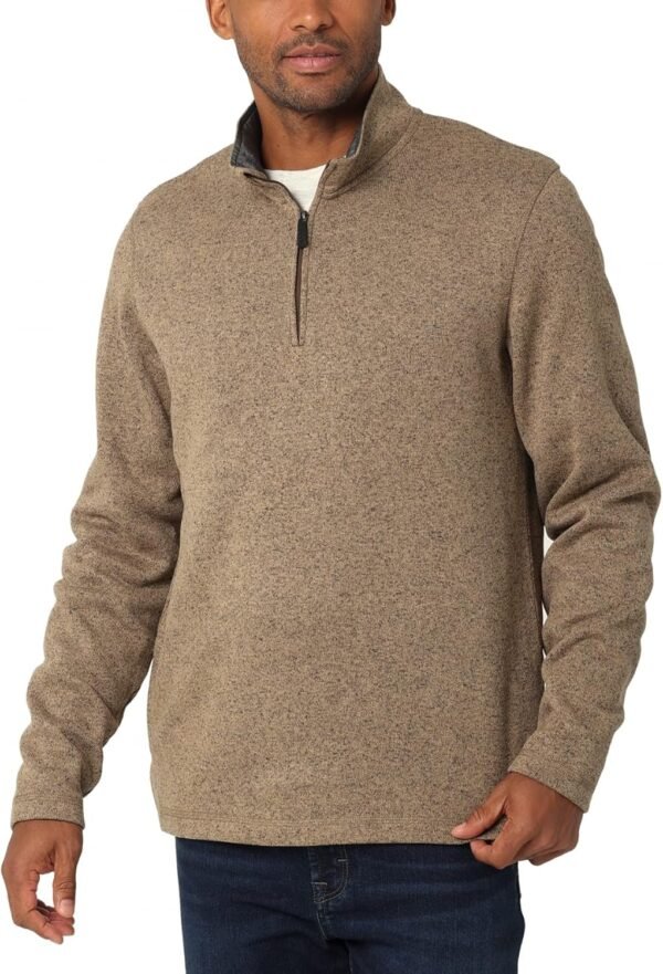 mens Long Sleeve Fleece Quarter-zip