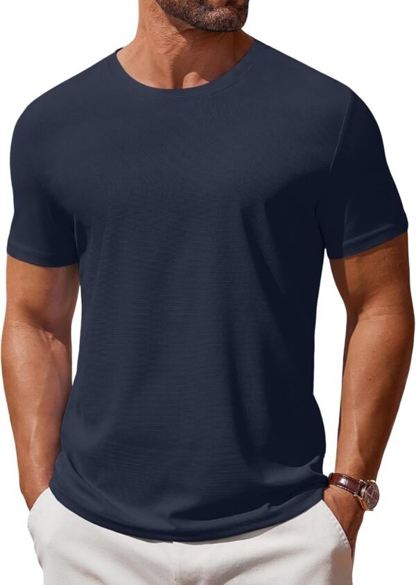 81hOzgMJLAL._AC_SL1500 Men's T Shirt Short Sleeve Crew Neck T-Shirt Casual Summer Classic Basic Tee Shirts
