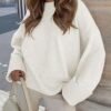 Women's Oversized Sweaters 2025 Long Sleeve Fuzzy Knit Casual Chunky Pullover Sweater Fall Outfits Clothes