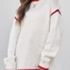 Womens Sweaters Crewneck Long Sleeve Knit Pullover Sweater Casual Fall Tops for Women 2025