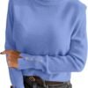 Turtleneck Sweaters for Women Long Sleeve Dressy Casual Soft Knitted Button Pullover Tops 2025 Fall Winter Clothes
