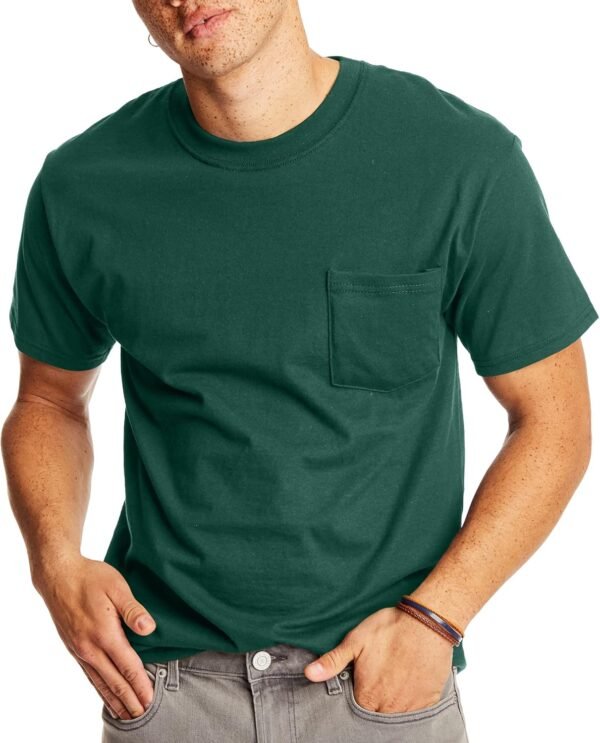 Pocket, Heavyweight Cotton Pocket Tee for Men, Full-Cut T-Shirt, 1 Or 2 Pack