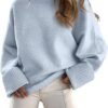 Women's Oversized Sweaters 2025 Long Sleeve Fuzzy Knit Casual Chunky Pullover Sweater Fall Outfits Clothes