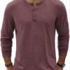 81oS8IYMojL._AC_SL1500 Men's Henley T-Shirt Long Sleeve Casual Lightweight Pullover Shirts Soft Stretch Basic Tees Fall Tops