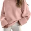 Women's Oversized Sweaters 2025 Long Sleeve Fuzzy Knit Casual Chunky Pullover Sweater Fall Outfits Clothes
