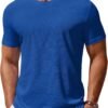 81y677Hh4kL._AC_SL1500 Men's T Shirt Short Sleeve Crew Neck T-Shirt Casual Summer Classic Basic Tee Shirts
