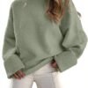 Women's Oversized Sweaters 2025 Long Sleeve Fuzzy Knit Casual Chunky Pullover Sweater Fall Outfits Clothes