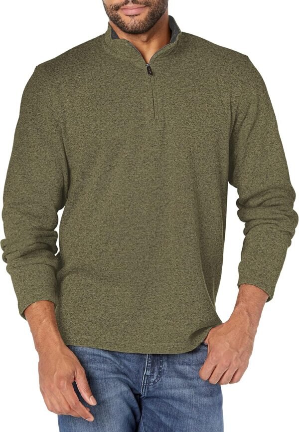 mens Long Sleeve Fleece Quarter-zip
