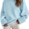 Women's Oversized Sweaters 2025 Long Sleeve Fuzzy Knit Casual Chunky Pullover Sweater Fall Outfits Clothes