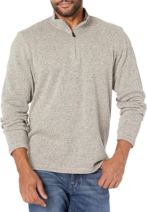 mens Long Sleeve Fleece Quarter-zip