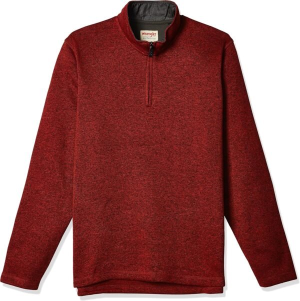 mens Long Sleeve Fleece Quarter-zip